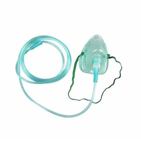 Maschera per ossigeno medica monouso in PVC di alta qualità Bm® con tubo ISO13485 CE FDA